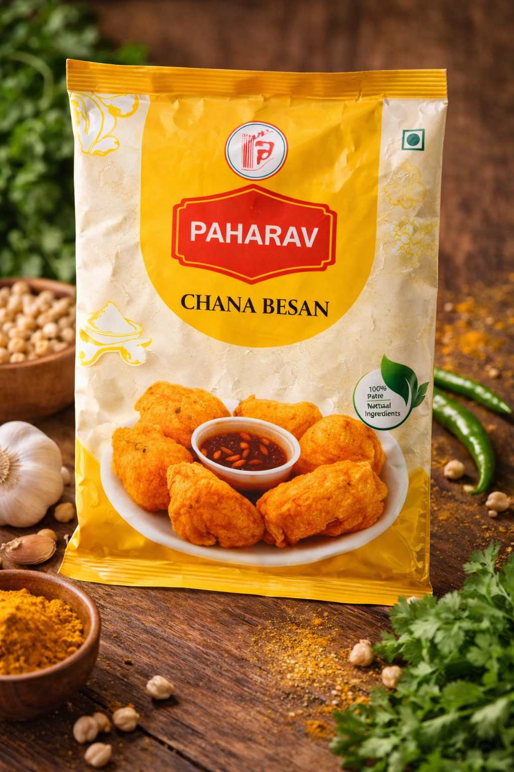 Paharav Premium Chana Besan | 100% Pure Natural Chickpea Flour for Besan Ke Ladoo & Pakora